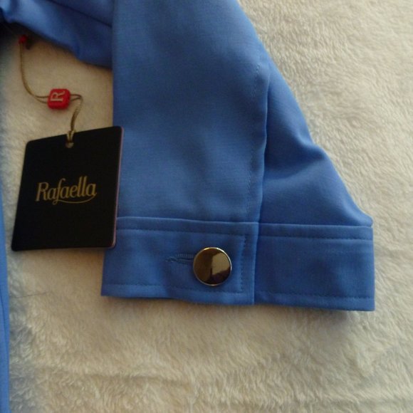 Rafaella Blue Marina Jacket Shirt zip up Top 8 pockets - Picture 4 of 12